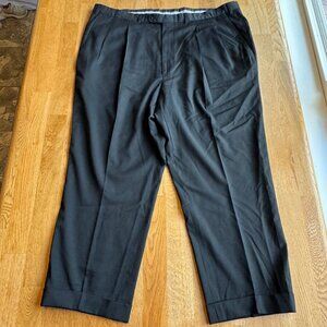 Ermenegildo Zegna Black Cuffed Wool Pants Size 42
